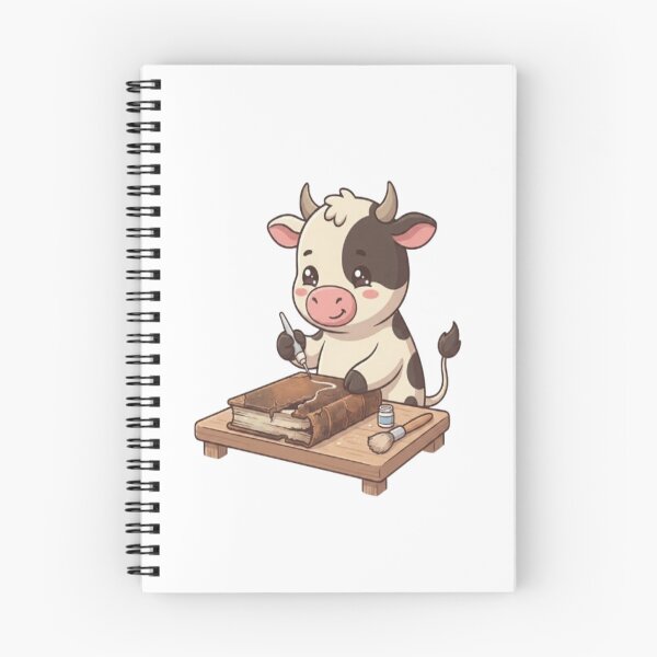 Item preview, Cute Cow Restoring Old Book designed and sold by Ella_Sketch.