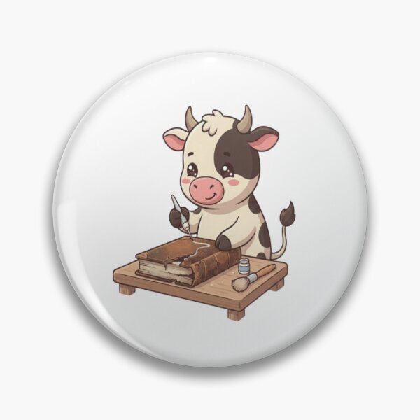 Item preview, Cute Cow Restoring Old Book designed and sold by Ella_Sketch.