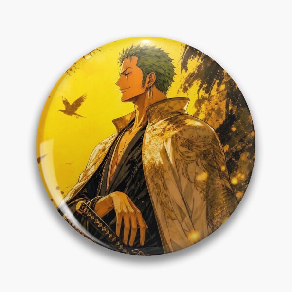 Item preview, Zoro | Golden Three Sword Warrior | Epic Samurai Anime Style Fantasy Art Print designed and sold by Dyan4.