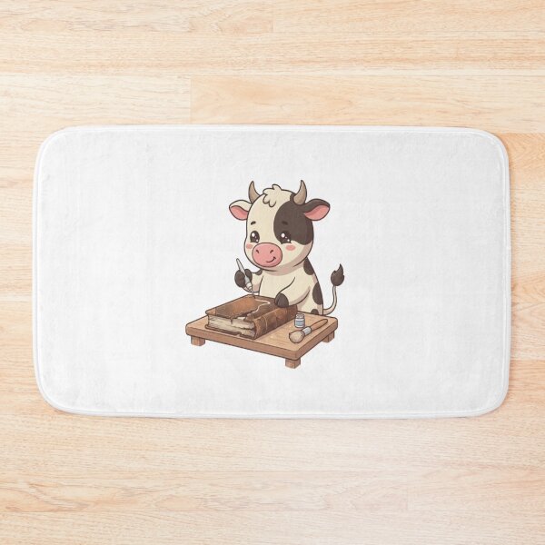 Item preview, Cute Cow Restoring Old Book designed and sold by Ella_Sketch.
