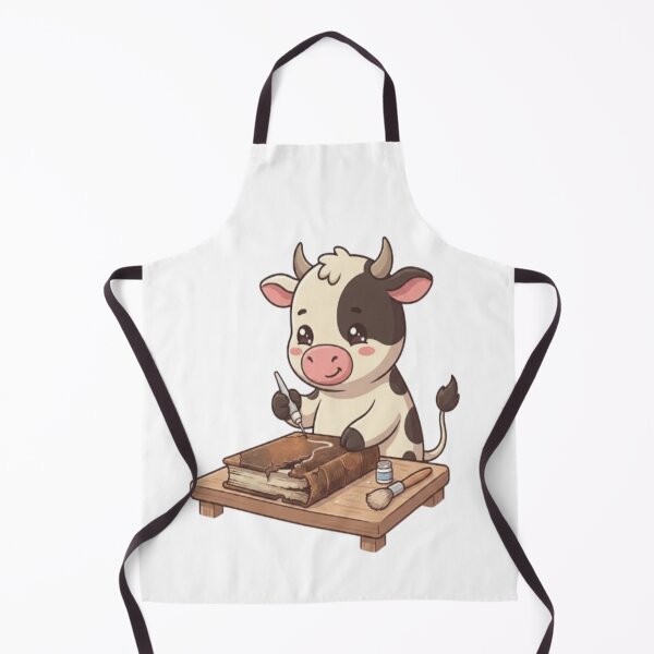 Item preview, Cute Cow Restoring Old Book designed and sold by Ella_Sketch.