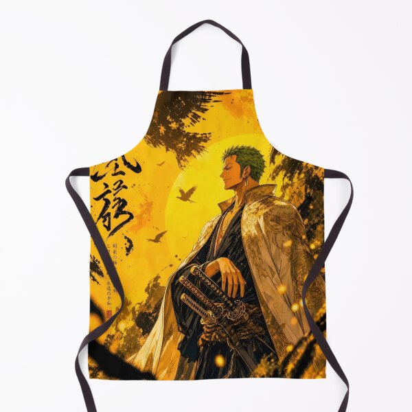 Item preview, Zoro | Golden Three Sword Warrior | Epic Samurai Anime Style Fantasy Art Print designed and sold by Dyan4.
