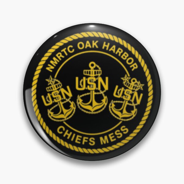 Item preview, NMRTC Oak Harbor Chiefs Mess USN Navy Anchors Golden Crest Emblem designed and sold by TrevorCantela.