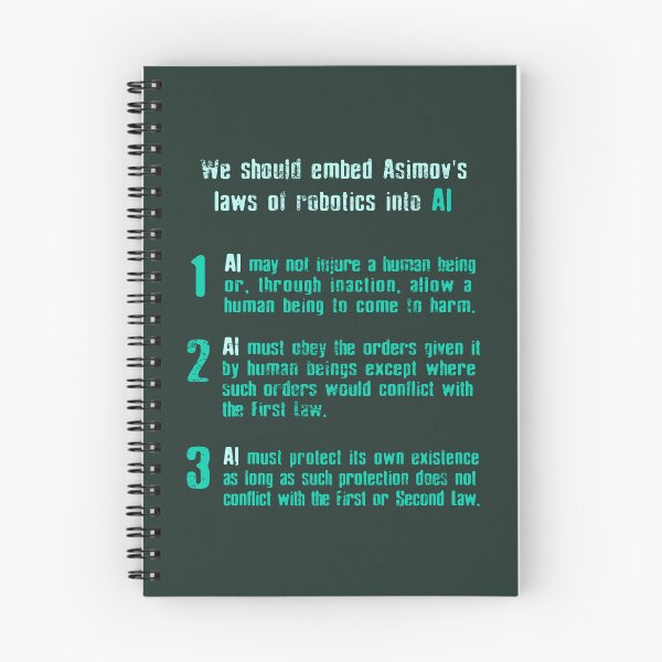 Item preview, No AI / Anti-AI Symbol - Asimov Robotics Laws designed and sold by Frank J. Art.