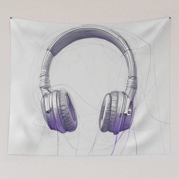 Item preview, Minimalist Headphones Line Art designed and sold by Aditya Andri Purnama.