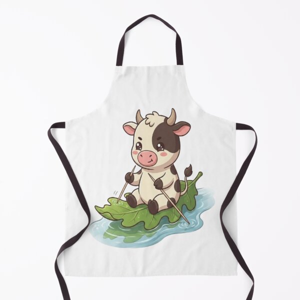 Item preview, Cute Cow Rafting On Leaf designed and sold by Ella_Sketch.