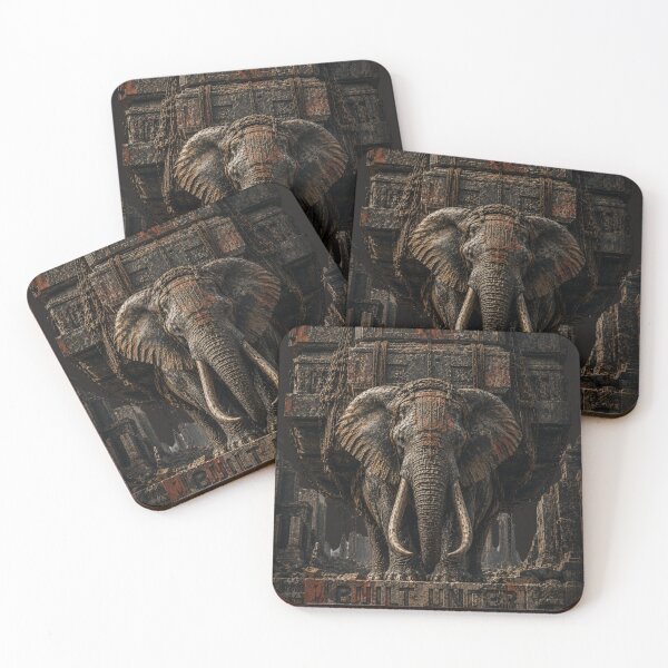 Item preview, Operator Built Under Weight Elephant Industrial Canvas Print designed and sold by SavannaStrikes.