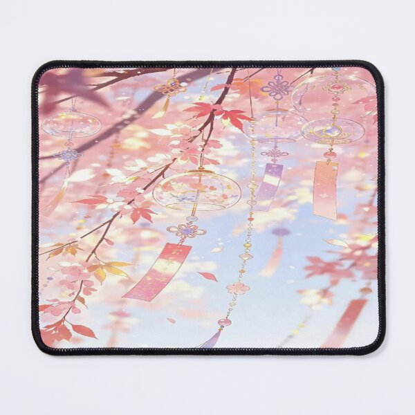 Item preview, The Eternal Sweetness of Japanese Spring, Japanese Wind Chimes Under Cherry Blossoms - Romantic Anime Art designed and sold by RAYBIL.