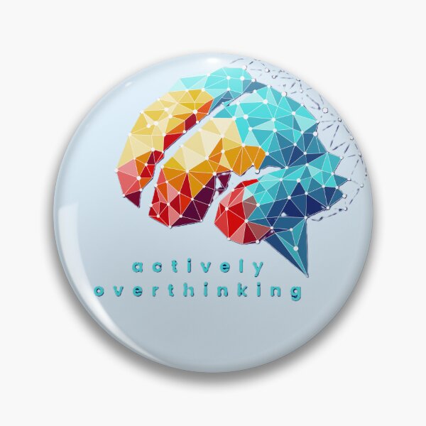 Item preview, Actively Overthinking Colorful Geometric Low Poly Brain designed and sold by Odunsy.