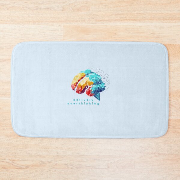 Item preview, Actively Overthinking Colorful Geometric Low Poly Brain designed and sold by Odunsy.