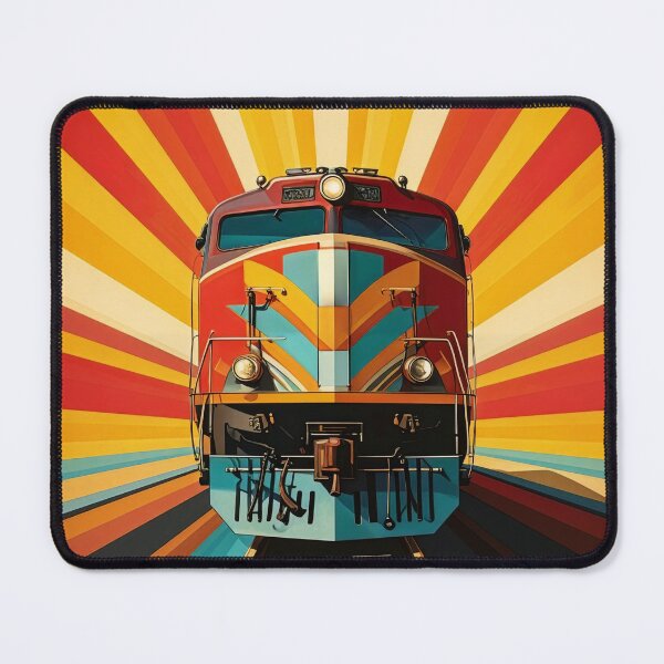 Item preview, Retro Railway Revival | Vintage Locomotive Sunburst Poster designed and sold by dj-illustration.