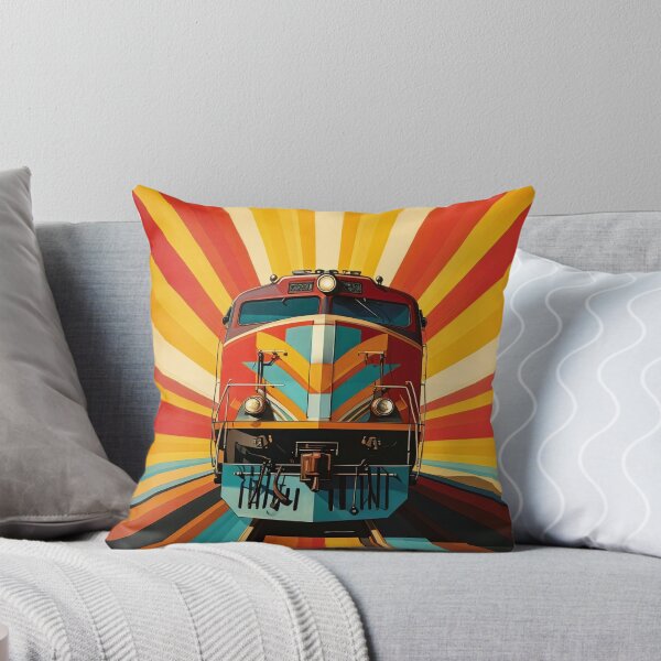 Item preview, Retro Railway Revival | Vintage Locomotive Sunburst Poster designed and sold by dj-illustration.