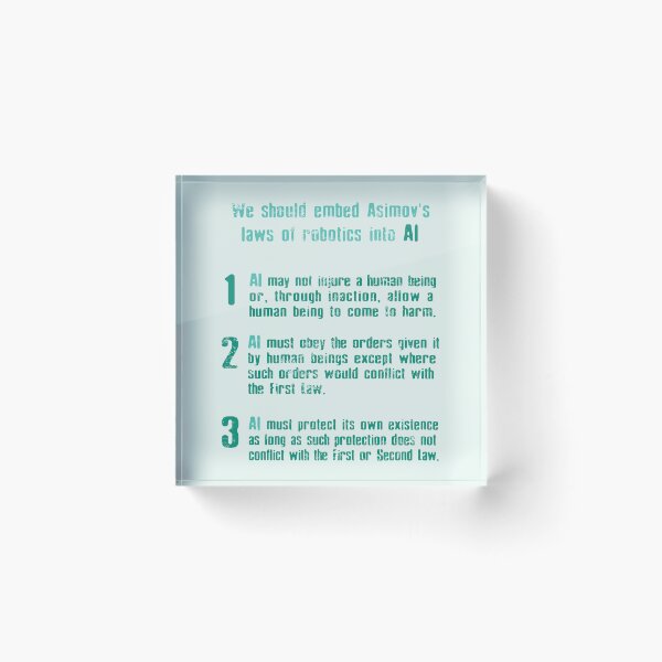 Item preview, STOP AI / Anti-AI Symbol - Asimov Robotics Laws designed and sold by Frank J. Art.