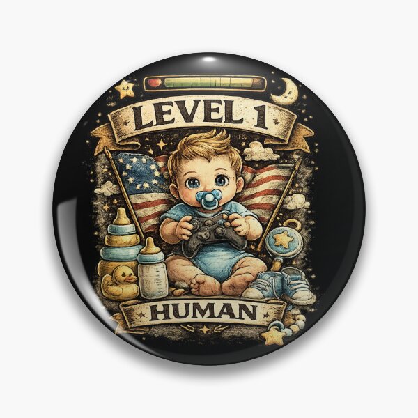 Item preview, Level 1 Human - Gamer Baby Design designed and sold by lovepower.