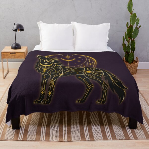 Item preview, Aesthetic Celestial Wolf Art - Neo Deco Geometric Cosmic Design designed and sold by WRParadise.