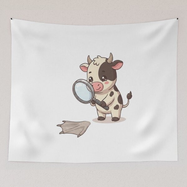 Item preview, Cute Cow Inspecting Webbed Footprint designed and sold by Ella_Sketch.