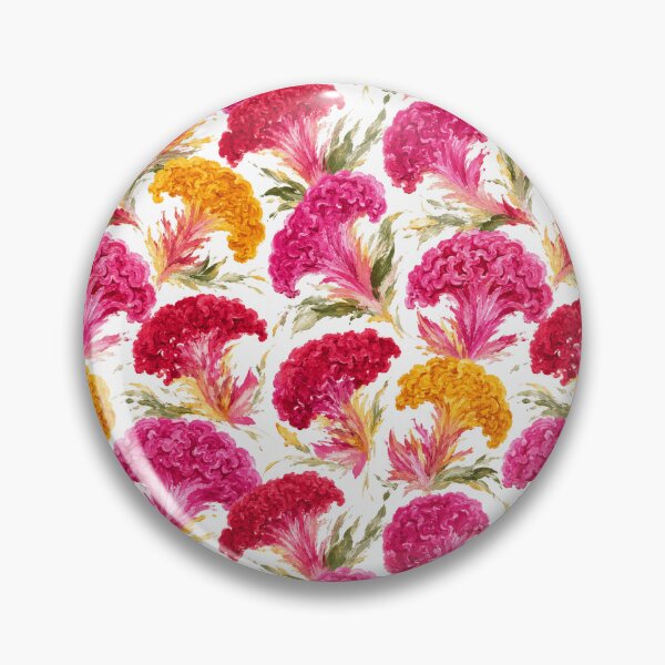 Item preview, Celosia Cockscomb Abstract Painterly Seamless Pattern designed and sold by Inkworksbyshery.