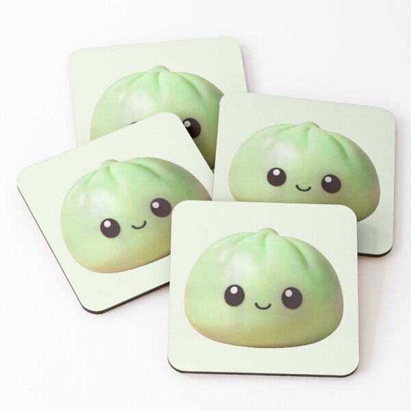 Item preview, Lime Green Squishy Dumpling Plastic Toy – Kawaii Cutout designed and sold by EmeraldeaArt.