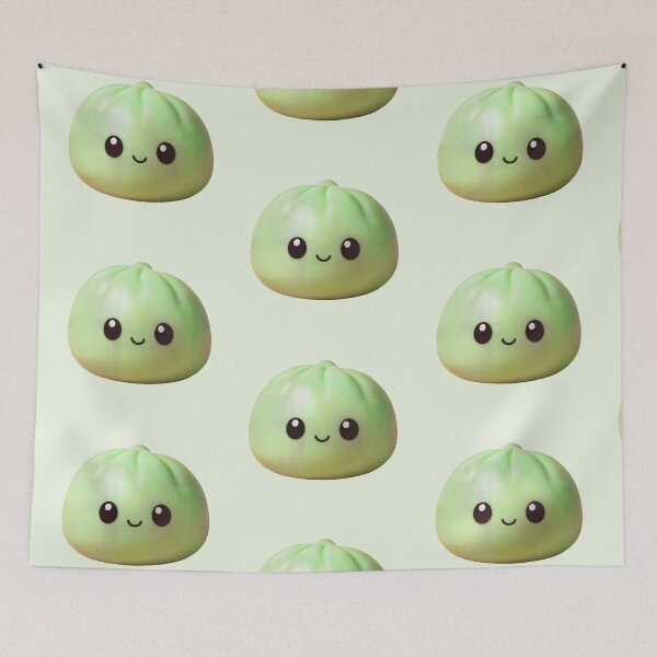Item preview, Lime Green Squishy Dumpling Plastic Toy – Kawaii Cutout designed and sold by EmeraldeaArt.