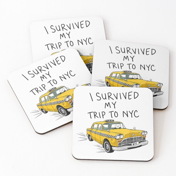 Item preview, I Survived My Trip To NYC Funny New York City Taxi designed and sold by DonnaLoly.