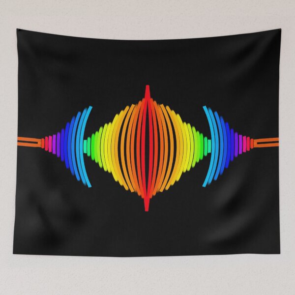 Item preview, Rainbow Soundwave - Symmetrical Vibrant Art designed and sold by EsmArtUniverse.