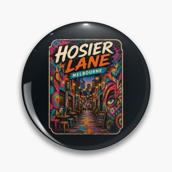 Item preview, Hosier Lane Melbourne Street Art Vintage Travel Poster | Australia Graffiti Laneway Retro Vector Design designed and sold by Globalcitytees.