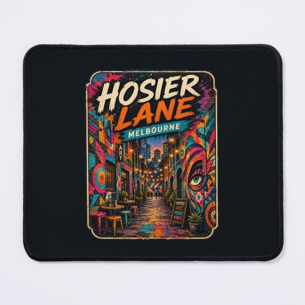 Item preview, Hosier Lane Melbourne Street Art Vintage Travel Poster | Australia Graffiti Laneway Retro Vector Design designed and sold by Globalcitytees.