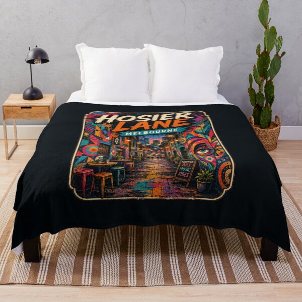 Item preview, Hosier Lane Melbourne Street Art Vintage Travel Poster | Australia Graffiti Laneway Retro Vector Design designed and sold by Globalcitytees.