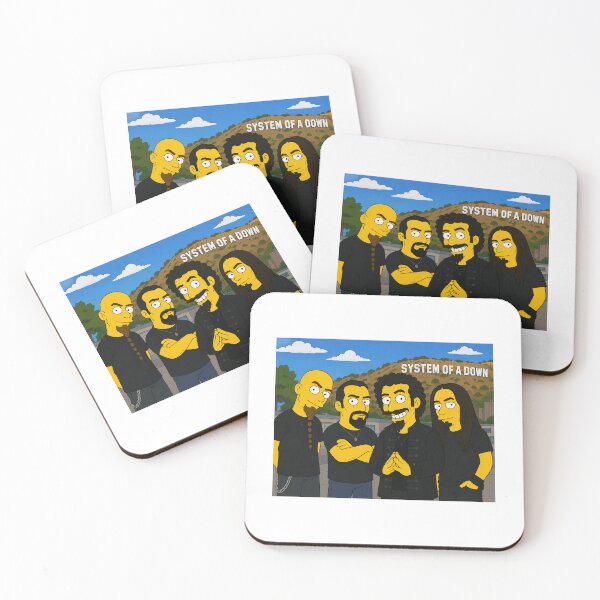 Item preview, System Of A Down SOAD Simpsons Likeness designed and sold by Psycho-Groupie.