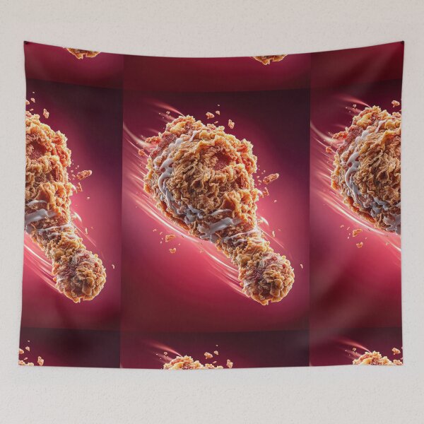 Item preview, Golden Crispy Fried Chicken Drumstick | Crunchy Food Art | Crispy Comfort Food Illustration designed and sold by Grafititee.