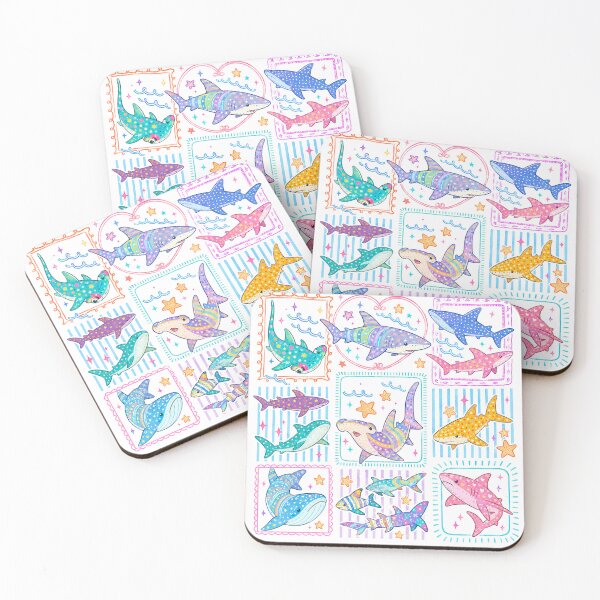 Item preview, Shark stamp designed and sold by twindragonthreads.