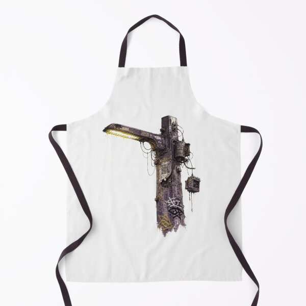 Item preview, Cyberpunk Dystopian Streetlight Industrial Grunge Art designed and sold by ByKayaPrints.