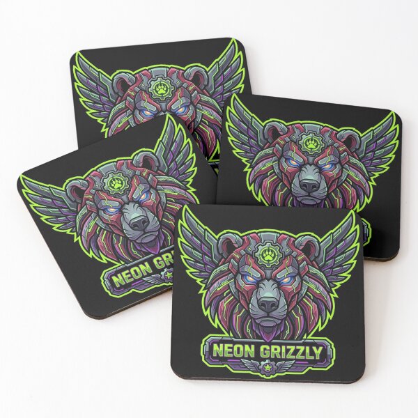 Item preview, Cyberpunk Winged Grizzly Gaming Aesthetic Design Futuristic Mechanical Bear Art designed and sold by Altospecial.