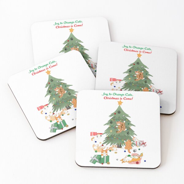 Item preview, Joy to Orange Cats, Christmas is Come designed and sold by MYCatStuff.