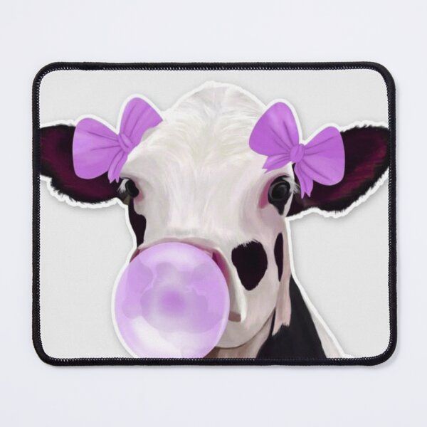 Item preview, Cute Cow Blowing Bubblegum with Bows designed and sold by YS-ink.