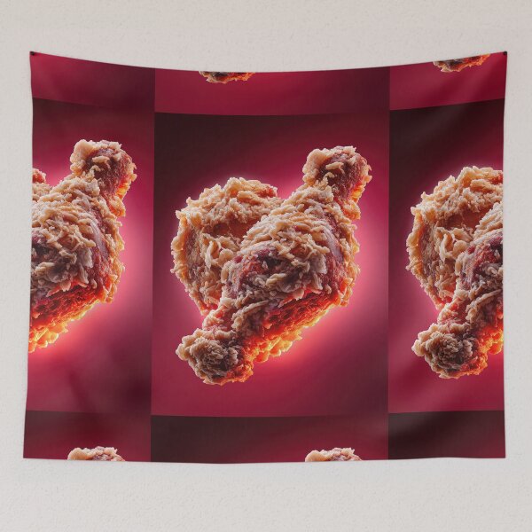 Item preview, Golden Crispy Fried Chicken Drumstick | Crunchy Food Art | Crispy Comfort Food Illustration designed and sold by Grafititee.