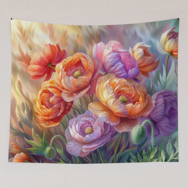 Item preview, Poppy Meadow with Dew Drops designed and sold by MargaretWiktor.