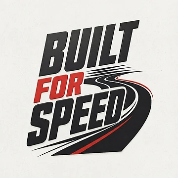 Artwork thumbnail, Built For Speed Typography Racing Design by Vertexlab