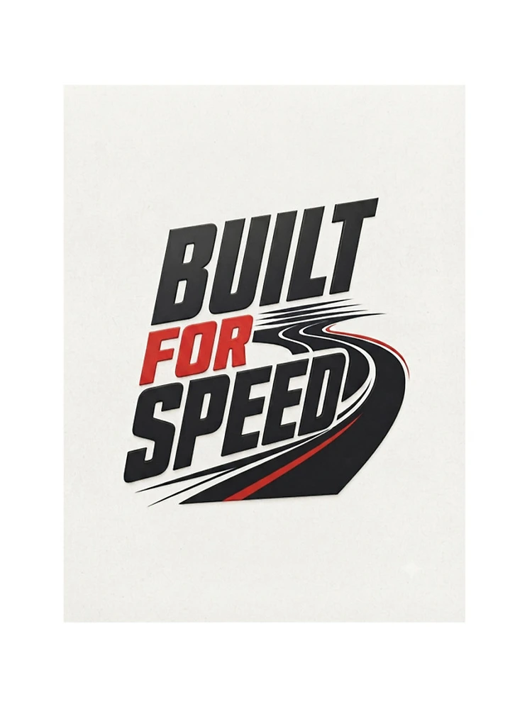 Thumbnail 4 of 4, iPhone Case, Built For Speed Typography Racing Design designed and sold by Vertexlab.
