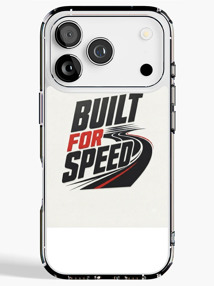 Thumbnail 1 of 5, iPhone Case, Built For Speed Typography Racing Design designed and sold by Vertexlab.