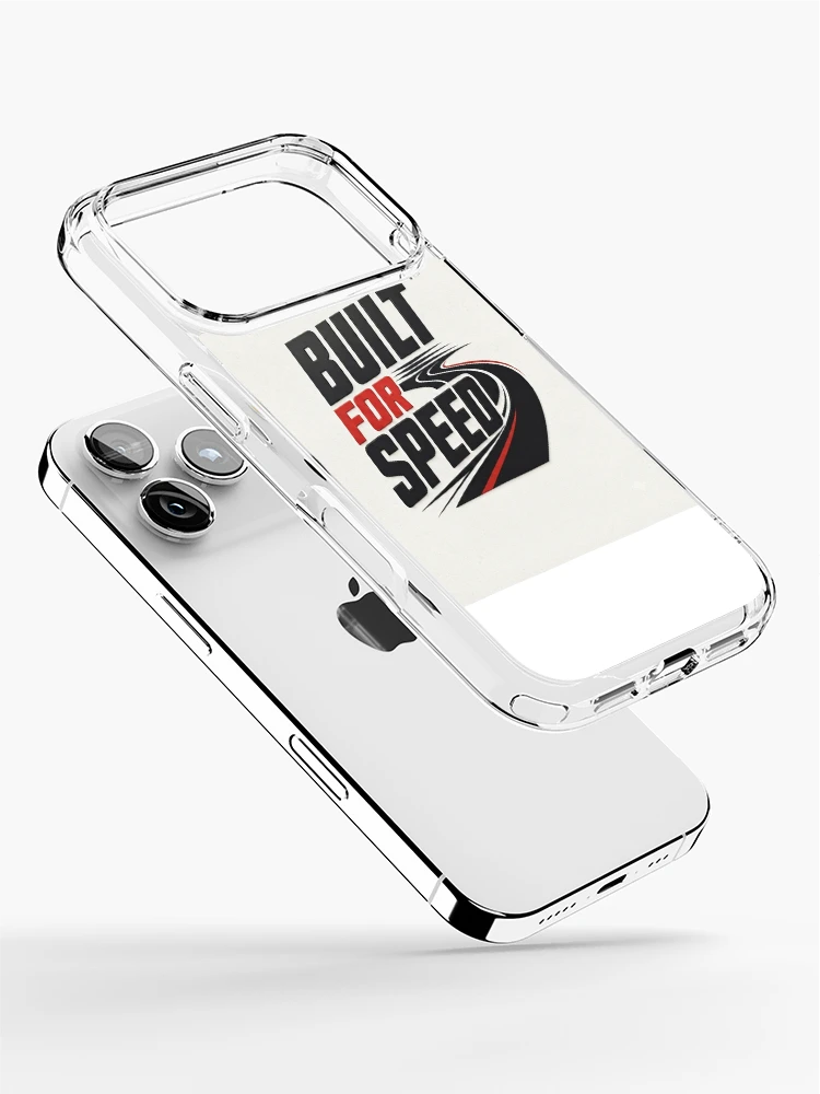 Thumbnail 2 of 5, iPhone Case, Built For Speed Typography Racing Design designed and sold by Vertexlab.