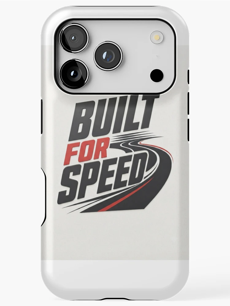 Thumbnail 1 of 4, iPhone Case, Built For Speed Typography Racing Design designed and sold by Vertexlab.