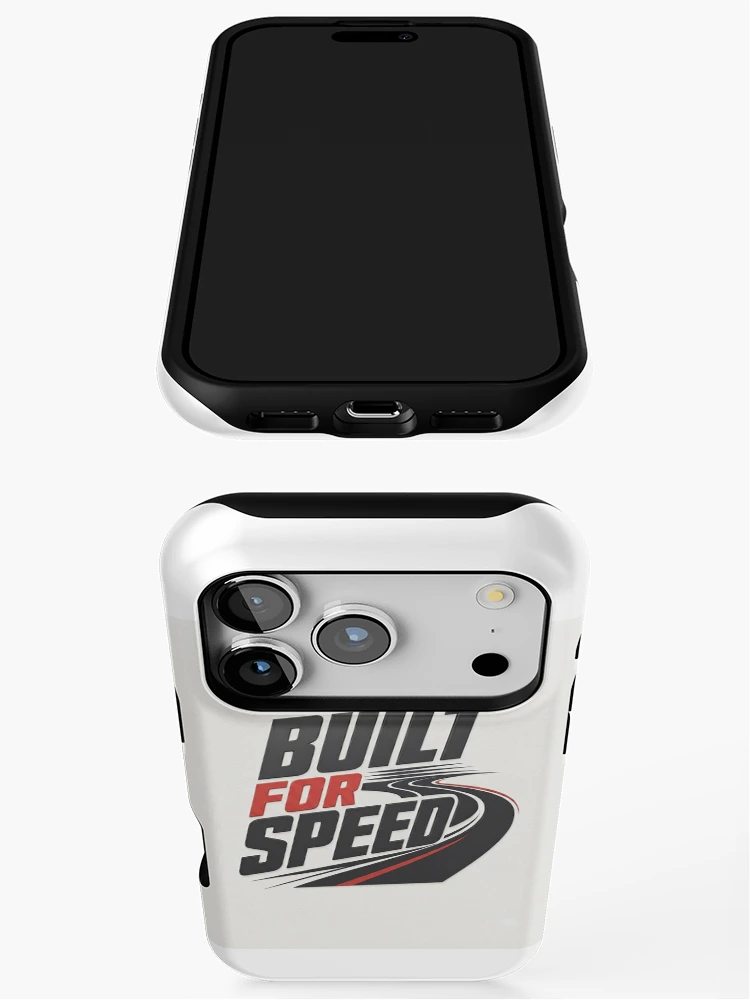 Thumbnail 3 of 4, iPhone Case, Built For Speed Typography Racing Design designed and sold by Vertexlab.