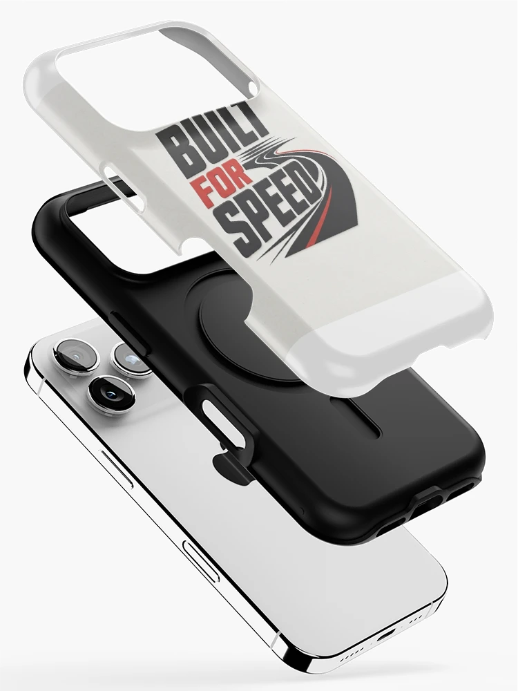Thumbnail 2 of 4, iPhone Case, Built For Speed Typography Racing Design designed and sold by Vertexlab.