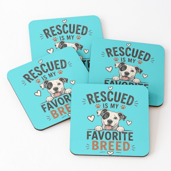 Item preview, Rescued Is My Favorite Breed Cute Dogs And Cats Rescue Lover Design designed and sold by Evelashop.