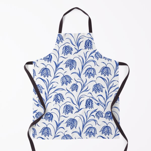 Item preview, Fritillaria Chinoiserie Blue White Porcelain Seamless Pattern designed and sold by Inkworksbyshery.