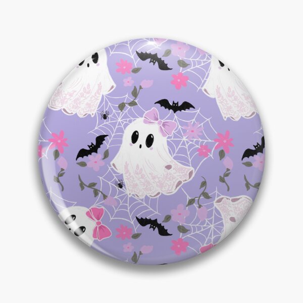 Item preview, Cute Pastel Purple Coquette Ghosts with Bows designed and sold by WonderAndWhim.