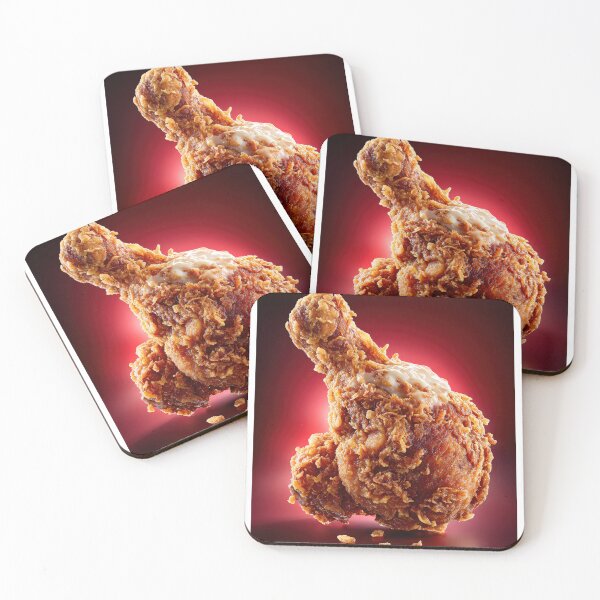 Item preview, Muslo de pollo frito crujiente y dorado | Arte culinario crujiente | Ilustración de comida reconfortante crujiente designed and sold by Grafititee.