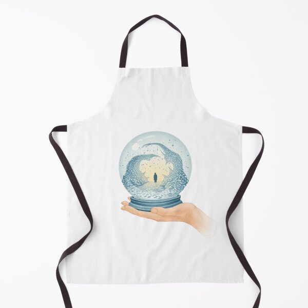 Item preview, Surreal Snow Globe Storm Huge Ocean Wave Hand Art designed and sold by ByKayaPrints.