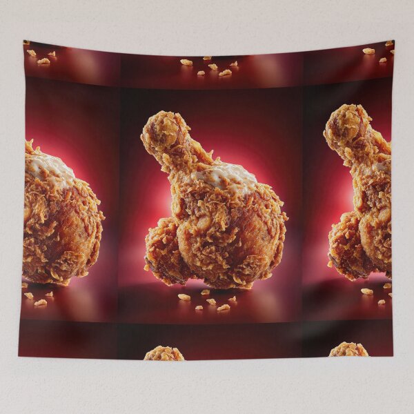 Item preview, Golden Crispy Fried Chicken Drumstick | Crunchy Food Art | Crispy Comfort Food Illustration designed and sold by Grafititee.